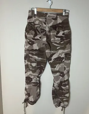 Urban Outfitters cropped camo cargo pants brown thumbnail 6