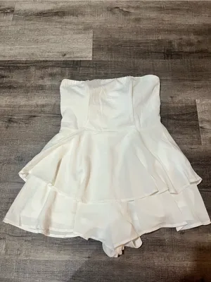 PRINCESS POLLY Rolla Romper in White thumbnail 3