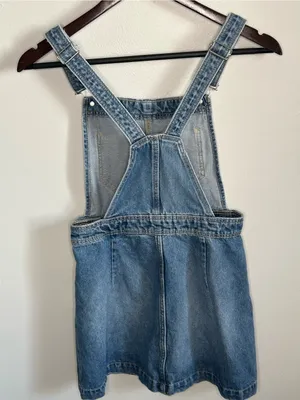H&M Divided Denim Overall Mini Dress - Medium Wash thumbnail 5