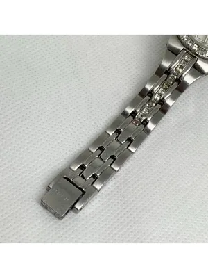 SilverTone tone Relic date watch 26mm all stainless steel 50MWR 5.5” running thumbnail 5