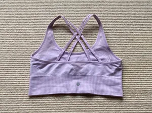 Women's Velocity Ultimate Sports Bra Strappy Textured Purple Size L thumbnail 2
