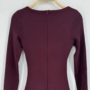 White Fox One‎ Desire Mini Dress Small Dark Burgundy Cutout Long Sleeve Beaded thumbnail 7