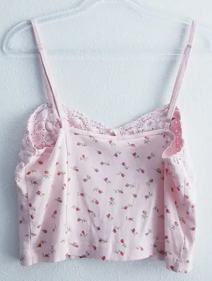 Vintage Victorias Secret Y2K Cropped Mini Baby Cami Tank Top thumbnail 5
