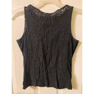 Black Lace tank top sleeveless top LA Express size Large Y2k thumbnail 3