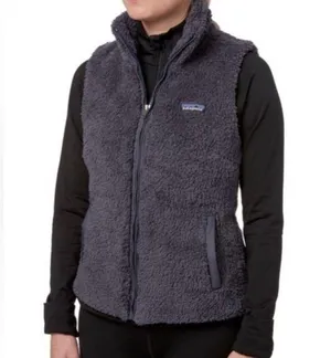 Patagonia Los Gatos Vest- Fleece Zip Up Dark Grey Charcoal Women’s Small thumbnail 1