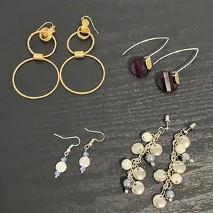 Lot of 4 Dangle Earrings Silver thumbnail 1