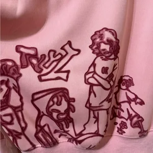 Cartoon Graphic Oversized Hoodie Size S – Y2K Streetwear Unisex Pullover thumbnail 5