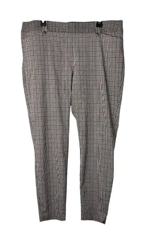 Maurices Houndstooth Pull On Ankle Pants Womens XXL Plaid Career Stretch Used thumbnail 1