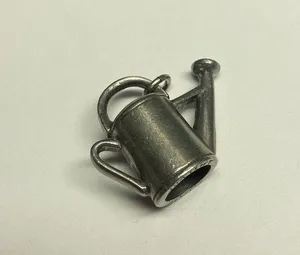 Signed Jimlift Jewelry Pendant / Figurine Pewter Garden Watering Pot - Water Pot thumbnail 3