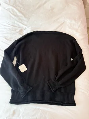 Altar'd State Black Outseam Oversized Tunic Sweater Size Small thumbnail 2