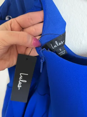 NWT Lulus Do You Wanna Dance? Royal Blue Skater Dress thumbnail 5