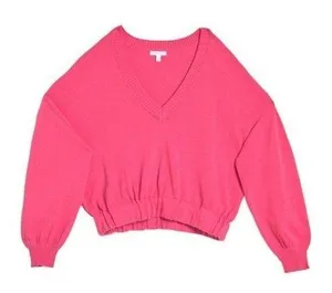Abound NWT V Neck Sweater in Pink Magenta thumbnail 1