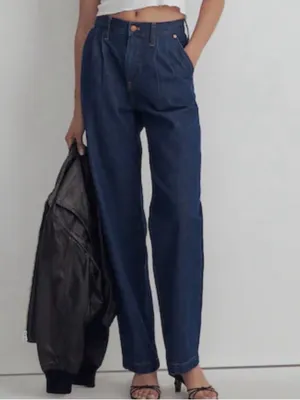 Like New Madewell Baggy Straight Jeans Size 28 thumbnail 2