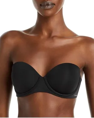 Calvin Klein Naked Glamour Strapless Push-Up Bra Black 38C QF5677-001 thumbnail 1