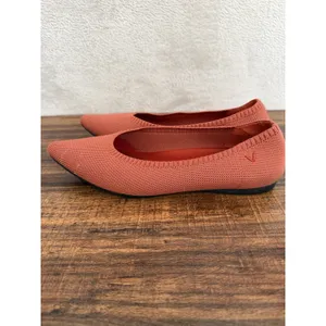 Vivaia Pointed Toe Ballet Flats Womens 5 EU 35.5 Red Walking Knit Ballet thumbnail 6