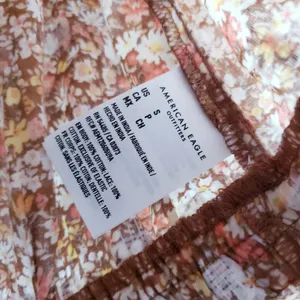 American Eagle Ditsy Floral Smocked Long Sleeve Peasant Blouse thumbnail 9
