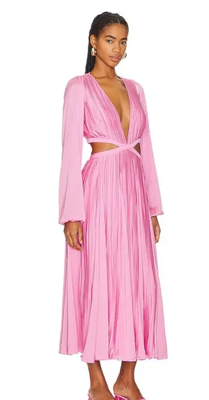 NWT Rococo Sand Midi Dress in Pink, size M thumbnail 1