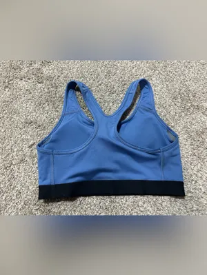 Nike Blue Racerback Bikini Top with Black Band thumbnail 2
