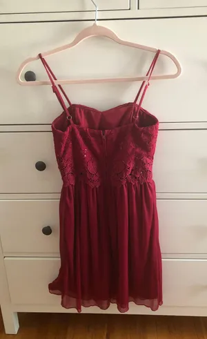 Gorgeous Red Dress with Embroidery, size 1 thumbnail 2