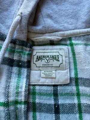 American Eagle Flannel Hoodie thumbnail 3