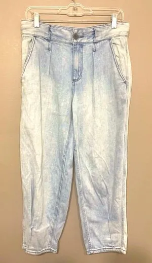 We the Free Jeans Women 26 Blue Denim Paloma Baggy Slouch Light‎ Wash Pockets thumbnail 1