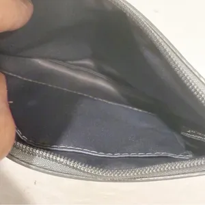 Coach Signature Gray Pleated Canvas Logo Wristlet‎ Pouch Wallet thumbnail 4