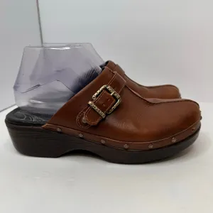 ABEO Fay Leather Clogs Mules Comfort Shoe Arch Support Womens Size 7.5 Brown thumbnail 12