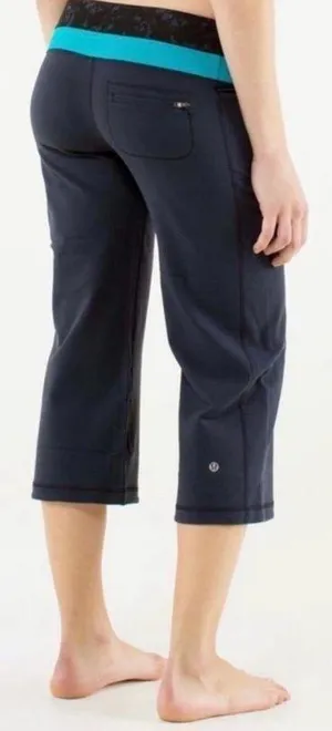 Lululemon Dharana Crop Drawcord Pant Inkwell / Beautiful Baroque / Surge Blue 2 thumbnail 2