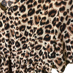 Cheetah Animal Print V-Neck Elastic Waist Mini Dress Medium Mob Wife Whimsygoth thumbnail 7
