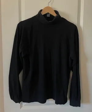 Gap Vintage Black Classic Turtleneck 100% Cotton thumbnail 1