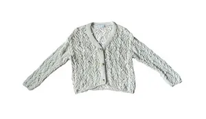 Cable Knit Cardigan Coquette‎ Comfortable Cozy Stretch Bohemian Beach Resortwear thumbnail 1
