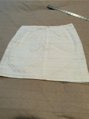 White Crochet Mini Skirt - Women thumbnail 5