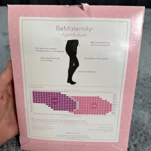 BeMaternity Opaque Pantyhose Tights Black Size L/XL Style 1269 Ebony Pregnant thumbnail 5