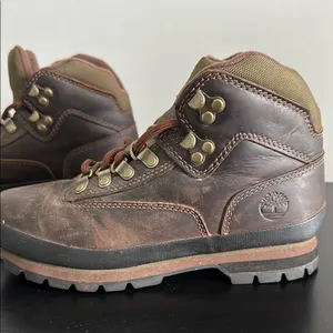 Timberland Women's Dark Brown Leather Boots Sz‎ 6.5 thumbnail 4