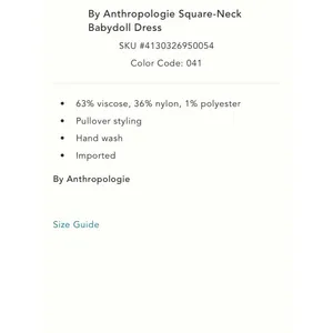 Anthropologie Square-Neck Babydoll Dress thumbnail 4