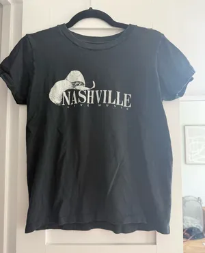 Brandy Melville Black Nashville Live Music Graphic Tee thumbnail 1