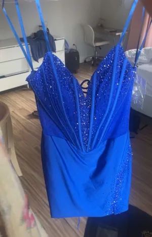 Royal blue Homecoming Dress thumbnail 1