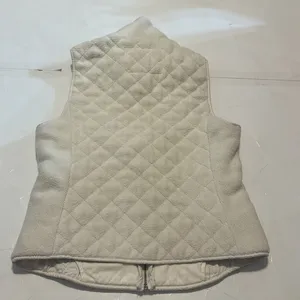abercrombie & fitch full zip fleece sweater vest white cream women’s small y2k thumbnail 3