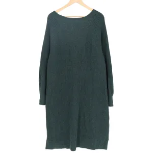 Old Navy Womens XL Forest Green Ribbed Henley V-Neck Long Sleeve Sweater Dress thumbnail 5