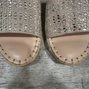 A New Day Women's Sparkling Silver Slide Sandals size 8.5 thumbnail 3