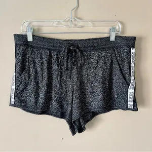 PINK VS | Speckled Black Lounge Shorts Sz L thumbnail 2