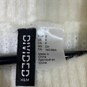 H&M Women's White Turtleneck Sweater Size Small‎ Cozy Knit Polyamide Acrylic thumbnail 4