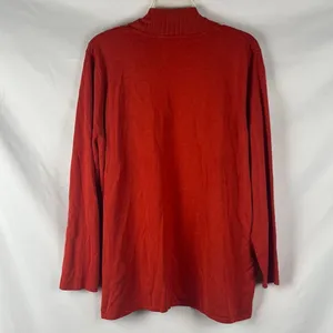 Red Woman Reddish Orange Open Front Knit Cardigan 3X thumbnail 2