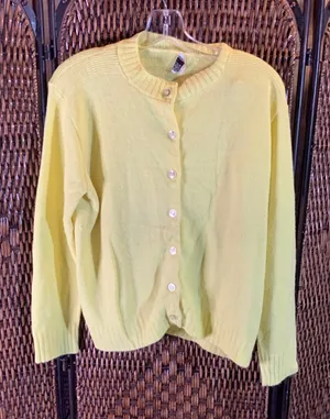 Vintage Yellow Button Cardigan Size M/L Size L thumbnail 1