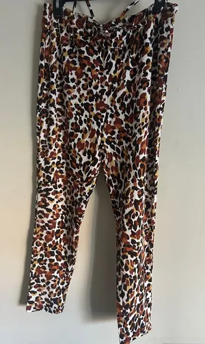 Zoe + Phoebe Women's Leggings Leopard Animal Print XL thumbnail 1