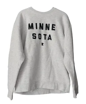 Sota Clothing MInnesota Graphic Crewneck Sweatshirt Heather Gray Medium Pullover thumbnail 1