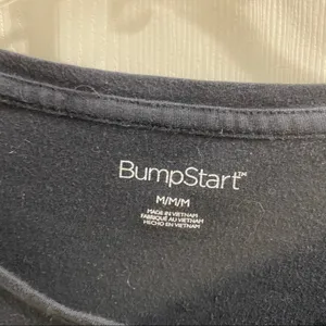 Bumpstart Maternity Long-sleeve Black Cotton Shirt Medium Pregnancy Top Shirred. thumbnail 4