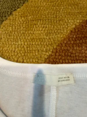 NWOT Zara Women White Basic Short Sleeve Tee Shirt Runs Small Size Small thumbnail 2