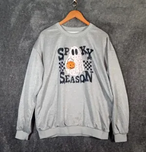 Halloween homemade sweatshirt spooky season long sleeve women's size extra large thumbnail 1