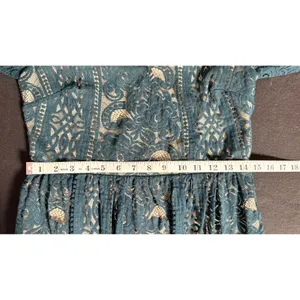 Xhilaration Green Lace Fit & Flare Cocktail Dress Long Sleeve Med coquettecore thumbnail 9